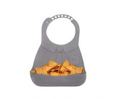 Thumbs Up MANBIB Bavoir pour Hommes Silicone Gris 38 x 26.5 x 10 cm