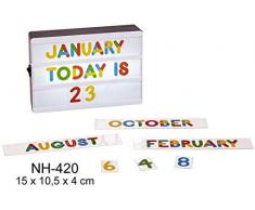 ROYMAR BoÃ®te Ã lumiÃ¨re LED pour Calendrier perpÃ©tuel Couleurs BoÃ®tes dÃ©coratives Meubles Stickers DÃ©coration de la Maison Unisexe Adulte, Multicolore (Multicolore) Unique