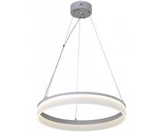 Motif Les Grönlund 130660â06 Circulo Suspension LED, métal, Blanc