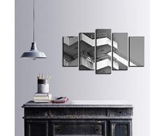 Bonamaison DÃ©coration Murale Ensemble de 5 Impression sur Toile, Dimensions: 100 x 60 Cm - ConÃ§u et fabriquÃ© en Turquie