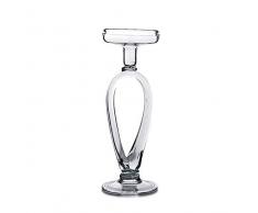 EUROCINSA 28282 Bougeoir en Verre Transparent, 12 Ã x 33 cm