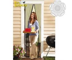 JVL magnétique Self-Close Insectes Fly Rideau de Porte décran Bug Bouncer, Noir, Blanc, 61 x 52 x 146 cm