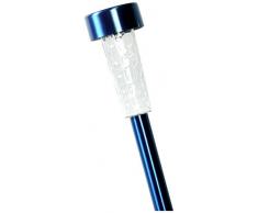 Galix 1850 Lot de 2 Lanternes Solaires Inox Bleu 5,4 x 24,5 cm