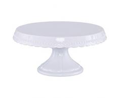 RBV Birkmann 441415 Assiette Ã gÃ¢teau sur Pied Vintage | M, Ã 23 cm, Plastique, Blanc, 23x23x12 cm