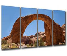 Tableau Moderne Photographique, Impression sur bois, Paysage de pont arc-en-ciel, 131 x 62 cm, ref. 26052