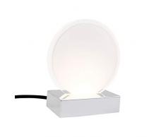 Briloner Leuchten 7427-018 Lampe de Table Ronde en Plastique chromÃ©, incluant 1 LED Platine 3 W