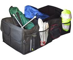 Jocca Outil Organiseur de Coffre de Rangement/Compartiments et Poche Ã©lastique, Noir