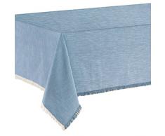 Winkler - Nappe - Nappe rectangulaire - Nappe 100% Coton - Nappe entretien facile - Nappe antitache - Nappe table salon - 170 x 250 - Acier Bleu - Jet