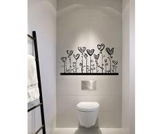 TATOUTEX Stickers Frise de Coeur - Orange, L 160cm x H 95cm