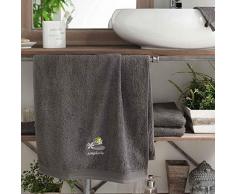 douceur dinterieur Mineral SERVIETTE DE TOILETTE, Anthracite, 50 x 90 CM