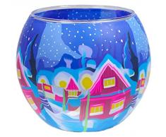 RÃ¤der Parfums Cadeau Articles de GmbH Village by Night Photophore, Verre, Multicolore, 11Â x 11Â x 9Â cm