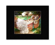 Stick It On Your Wall Sir John Lavery â Le Hamac Rouge 1936 Mini Poster â 35.5 x 41.7 cm