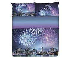 Gabel Planet Stardust Complet Drap Couvre-lit, 100% Coton, Multicolore, Lit, 290Â x 250Â x 1Â cm