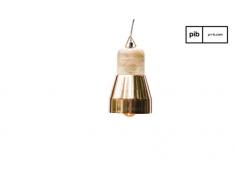 Suspension Newark cuivre - Bois massif, Finition cuivrée, Finition brillante | La touche cuivrée pour une déco tendance - Beige (L16 x H27 x P16 cm)