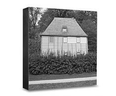 COGNOSCO HG-WE105 Tableau Mural en Bois avec Photo darchitecture Weimar Noir/Blanc 15 x 15 cm