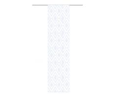 Home Fashion Panneau Coulissant Effet Voile Scherli Losange, Polyester, Ecru, 245Â x 60Â cm