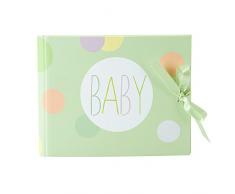 Goldbuch Album Photo pour bÃ©bÃ©, Baby Dots, 25Â x 20Â cm, 50Â Pages Vierges Blanc avec Spirale cachÃ©e, Lin, Multicolore, 40135
