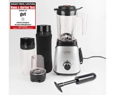 CASO B300 VacuServe - Mixeur Ã vide smoothies/shakes restent frais plus longtemps, lames en acier inoxydable de haute qualitÃ©, avec 2 gourdes Ã emporter et hachoir Ã noix