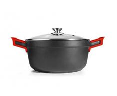 IBILI 462124 Faitout avec Couvercle Exc.Titanio 24, Aluminium, Noir, 24 cm