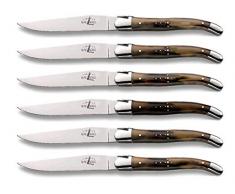 Forge De Laguiole T6 2M IN BF Couteau, Horn-Dunkel