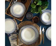 NCHR24Y289028A Lot de 6 assiettes creuses Ã 20 cm et 6 bols Ã 15 cm