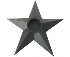 Craft Outlet Star Bougeoir, Noir, 8 (20,32 cm)