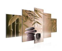 Tableau decoration murale Pierres de Feng Shui - XXL Impression sur Toile Salon Appartment 5 Parties - prêt à accrocher - 501953b