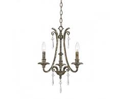 Quoizel QZ/KENDRA3 Lustre 3 Ampoules Argenté/Perle 38,1 x 38,1 x 53,3 cm