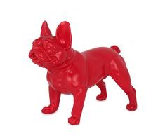 World Art Bouledogue français Sculpture En Résine, Multicolore, 40x25x50 Cm