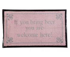 La Finesse Paillasson Nylon/PVC Noir/Gris, One