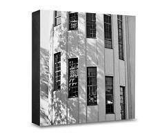 COGNOSCO HG-WE106 Tableau Mural en Bois avec Photo darchitecture Weimar Noir/Blanc Format Moyen 15 x 15 cm