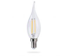 XQ-Lite 10.029.10 Ampoule Bougie LED, Verre, E14, 4 W, Transparent