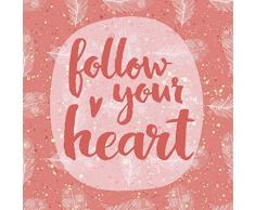Scenolia Tableau décoration Murale Follow Your Heart 90 x 90 cm | déco Design imprimée en France