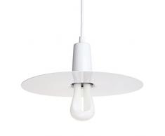 Plumen 1011042201 Set Abat-Jour Drop Hat Suspension Blanc + Straight LED 002 E27, MÃ©tal
