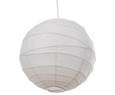 Loxton Lighting Lot de 5Â Largewhite irrÃ©guliÃ¨res Lanterne en bambou, papier, Blanc