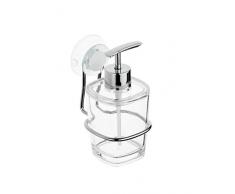 RIDDER 12011100 Distributeur de Savon, Acier Inoxydable, TPE (élastomère thermoplastique), PC (Polycarbonate), SAN (styrène-acrylonitrile), Transparent, env. 96x80x147 mm