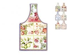 Home 9003500 Lot de 6 dessous de plat en céramique rectangulaire, décoration assortie, 13 cm, ustensiles de cuisine