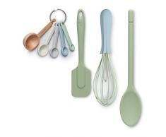 Zeal JSET41C Spatule, fouet, cuillÃ¨re traditionnelle et cuillÃ¨res Ã mesurer en silicone antiadhÃ©sif