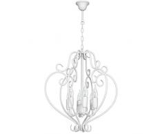 Homemania Lampe à suspension W46xd46xh80 cm Blanc