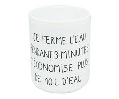 Opportunity 21R16000002 Typo GOBELET, Plastique, Blanc, 7,5 x 7,5 x 9,5 cm