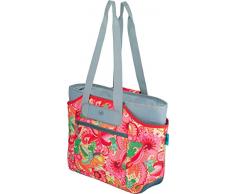 ALFI 0007.020.813Â Isobag L Sac Isotherme 2Â piÃ¨ces et Sac de Courses en Polyester, Polyester, Motif Fleurs, 57x38x50 cm