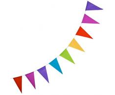 Decor Service Guirlande de fanions Papier Multicolore 3,6 m