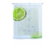 Home fashion 82262-768 Store romain style voilage Hamilton avec accessoires Vert 140 x 100 cm