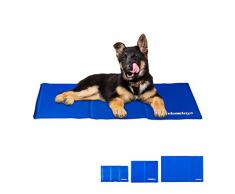 Relaxdays 10026314_975 Tapis Chien, Auto-rafraichissant, pour Animaux, Couverture Froide, différentes Tailles, Bleu, Polyester, Gel, 1 élément