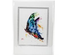 Papier Maison série Artist Aquarelle Carte avec enveloppe Papillon, Acrylique, Multicolore, 2 pièces