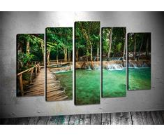 Bonamaison Peinture sur toile, multicolore, 100 x 60 cm, 5 unit - Conçu et fabriqué en Turquie