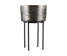 House Doctor Kazi Pot de Fleurs Argent oxydÃ© 33,5 x 33,5 cm
