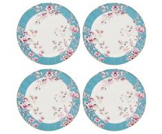 Katie Alice Ditsy Assiettes en porcelaine Motif floral