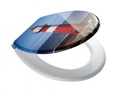 RIDDER 02104100 Abattant WC, Bleu/Rouge/Blanc, 44,9 x 35,8 x 5,9 cm
