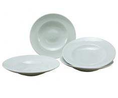 Creatable 17866, SÃ©rie Europa Blanc, Assiette Ronde de pÃ¢tes, 4 piÃ¨ces, Porcelaine, 29,5 x 29,5 x 11,5 cm